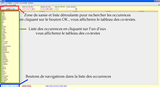 recherche des occurences